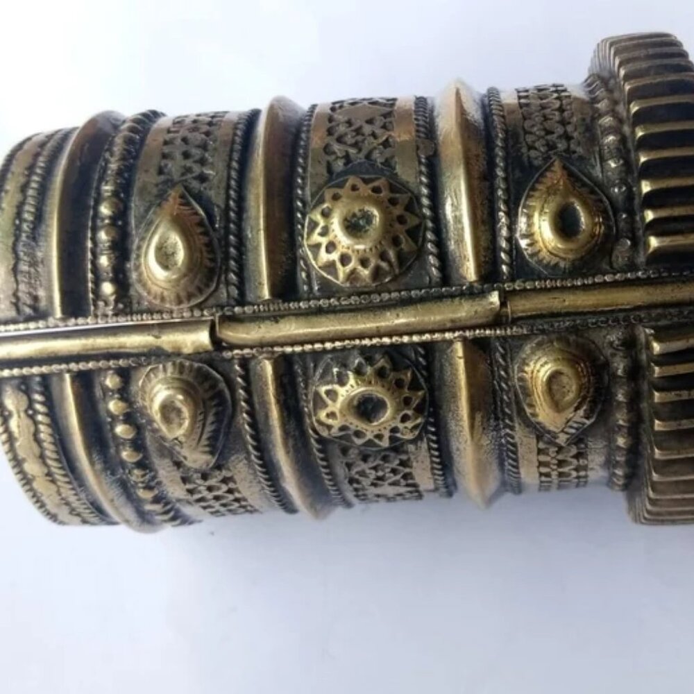 Single Handmade Afghan Cuff Bracelet: Vintage Kuchi Tribal Jewelry